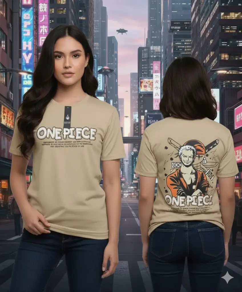Beige – One Piece Zoro Tee (M)